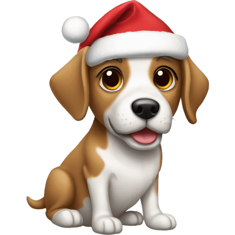 Christmas dog emoji