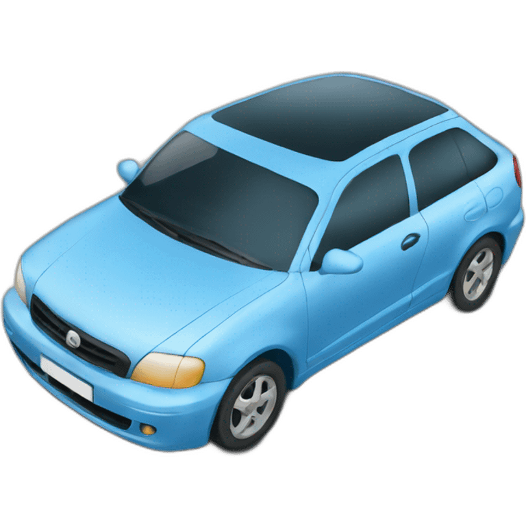 Voiture bleu emoji