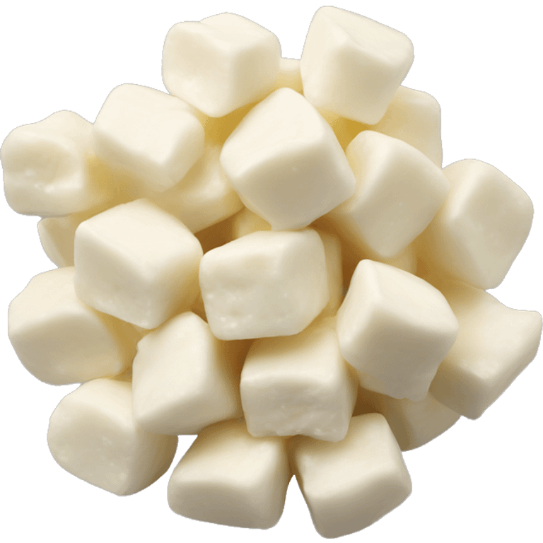 handful of fatty cottage cheese curds emoji