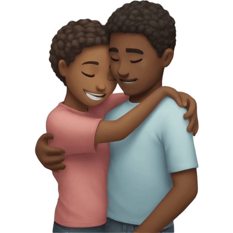 Brother and sister hug emoji