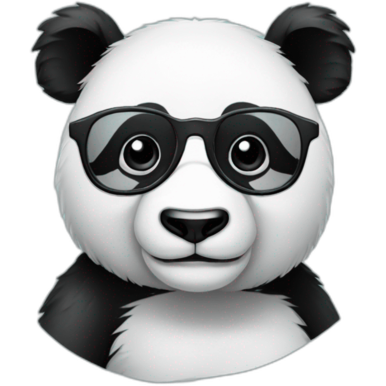 Panda avec lunettes emoji