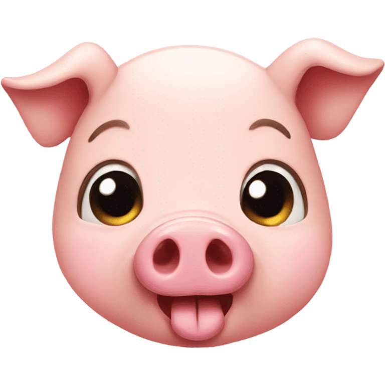 Cute pig drooling emoji