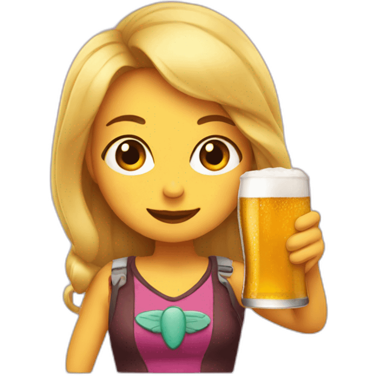 Wanda drinks a beer emoji