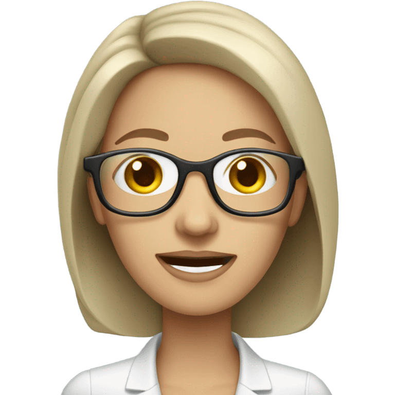 Pale Call center lady wearing glasses  emoji