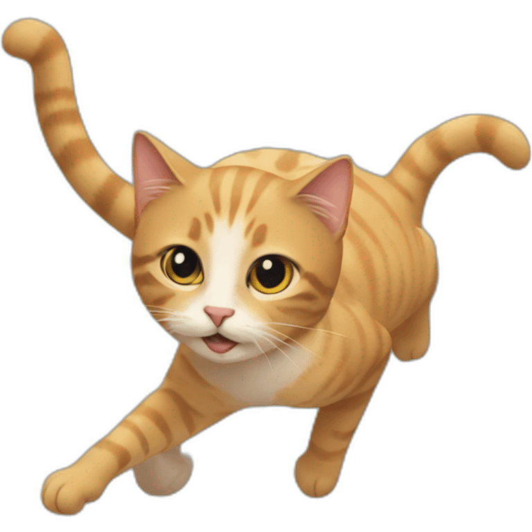 Cat flying kis emoji