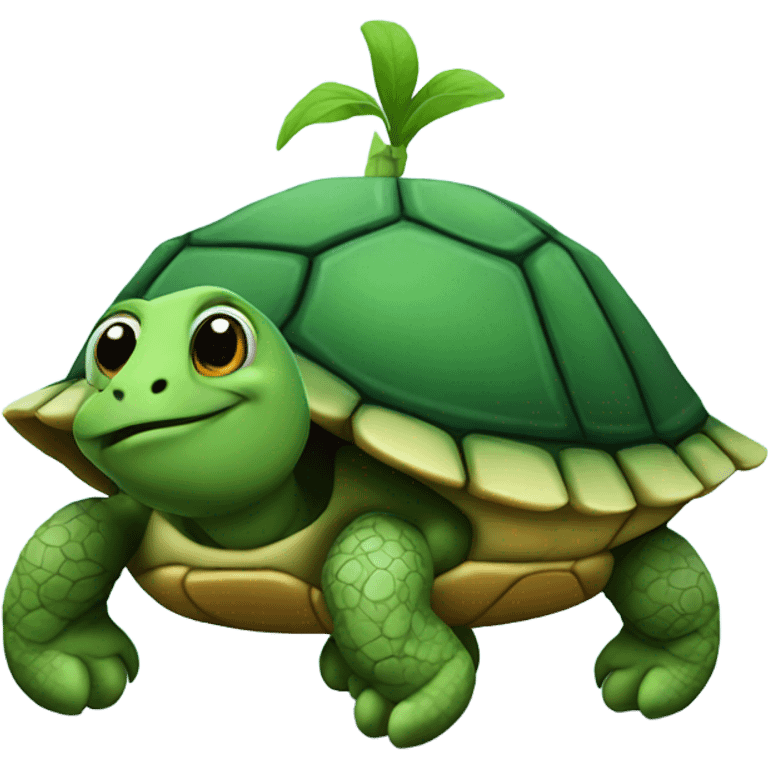 Turtle with wheels as legs emoji