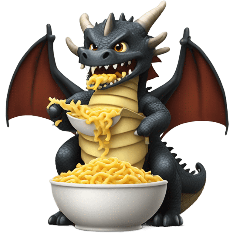 Game of thrones dragon eating macaroni and cheese emoji