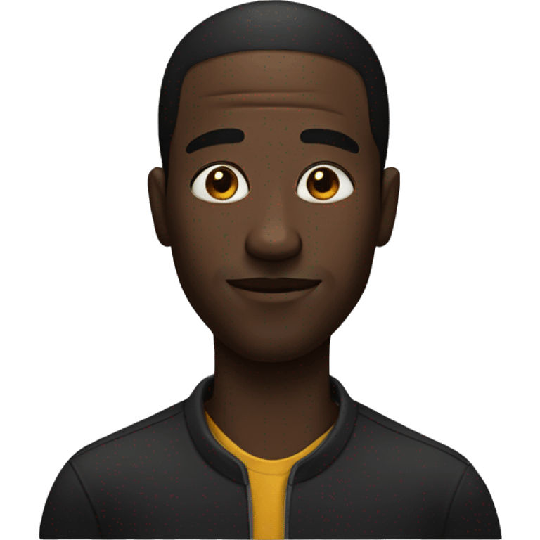 black man with oil emoji