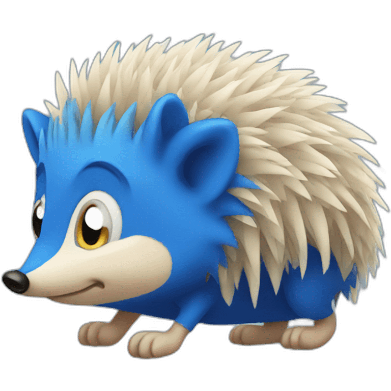 blue hedgehog emoji