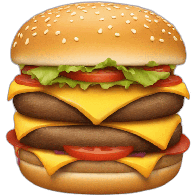 a fanda having burger emoji