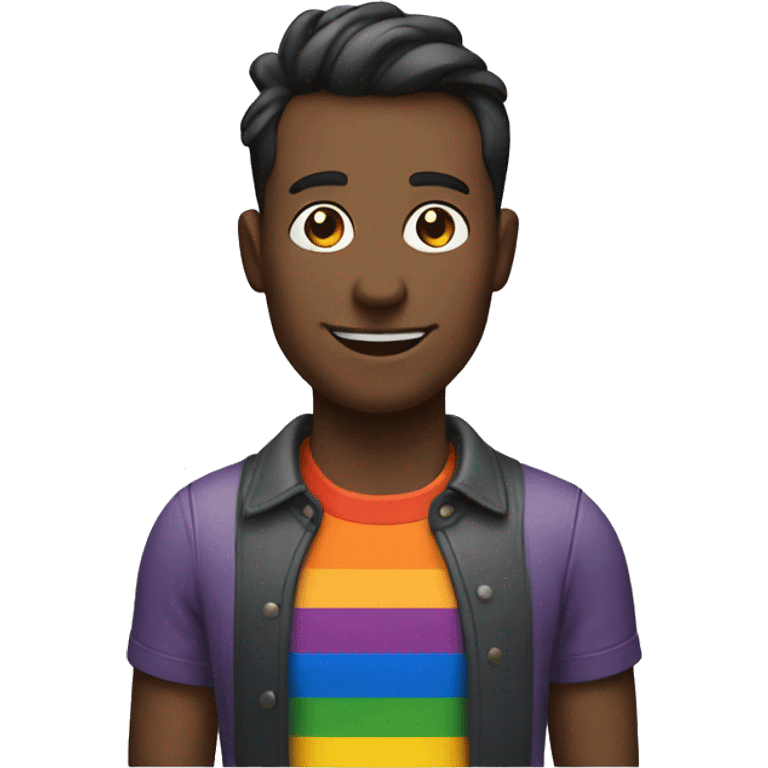 Gay pride man emoji