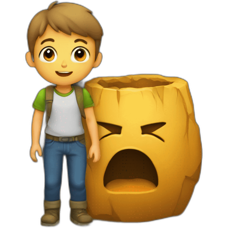 Enfant dans une cave emoji