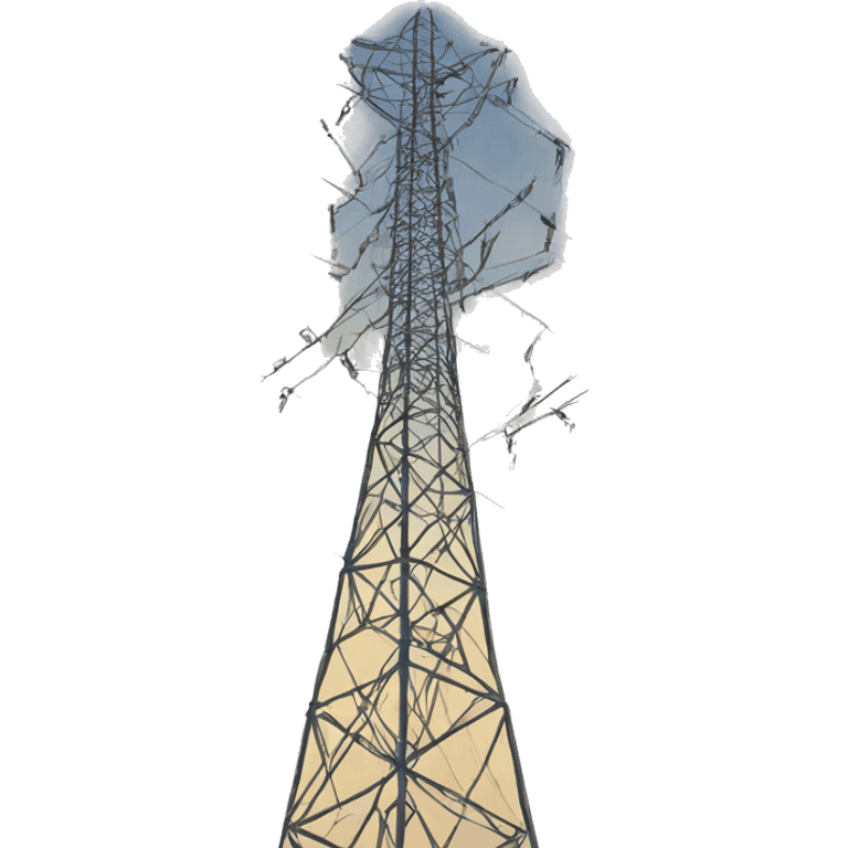 Radio masts with guy wires  emoji