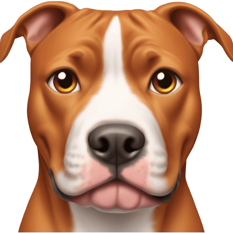 Orange pitbull with silver eyes emoji