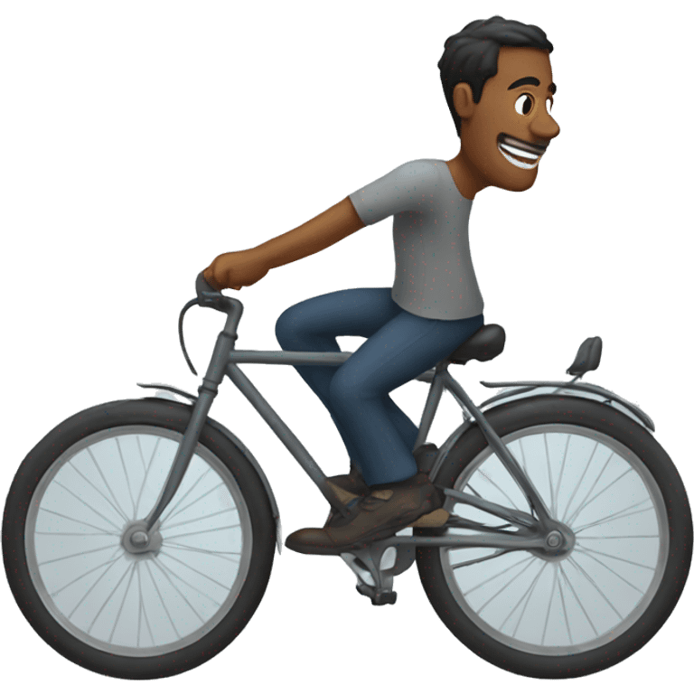 Man riding a bike emoji