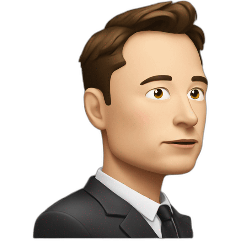 Elon musk THINKING emoji