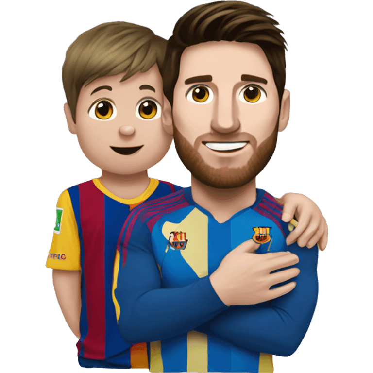 Messi holding baby emoji