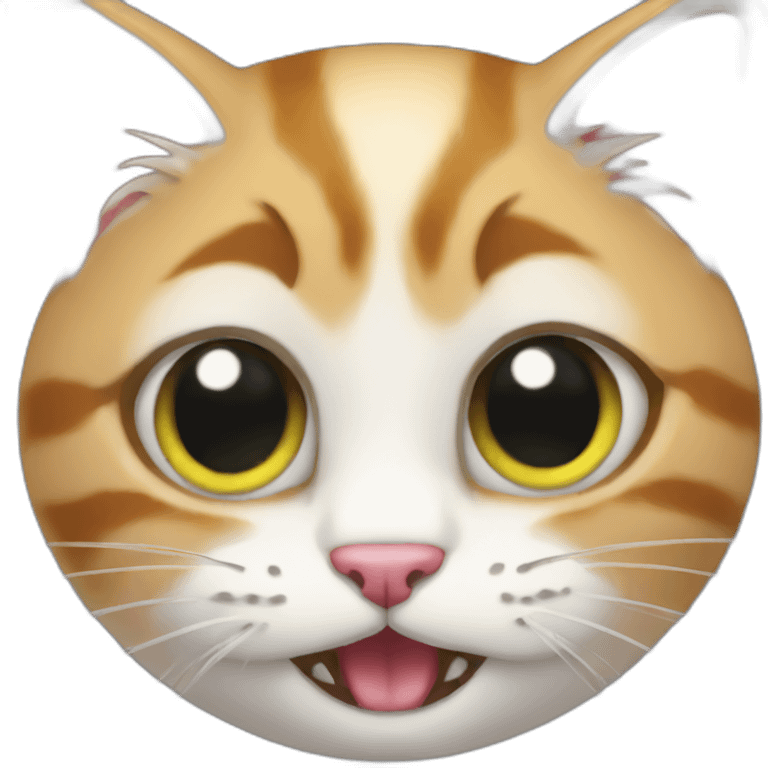 Crazy cat emoji