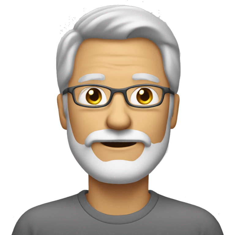 mature male with grey goatee beard and gla emoji