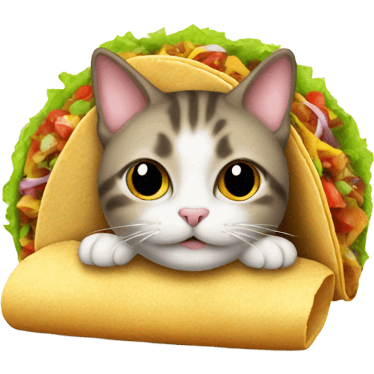 Cat in taco emoji