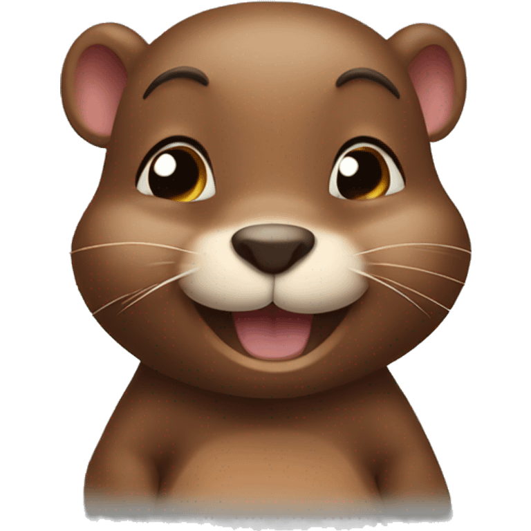 little beaver smiles cute emoji