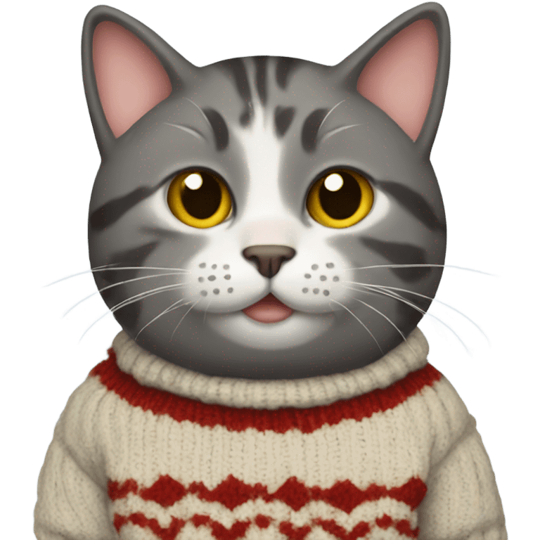 Cat wearing a sweater emoji