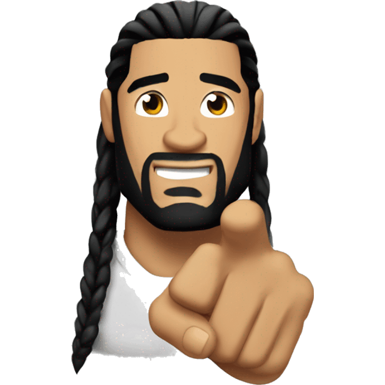 Roman Reigns pointing up emoji