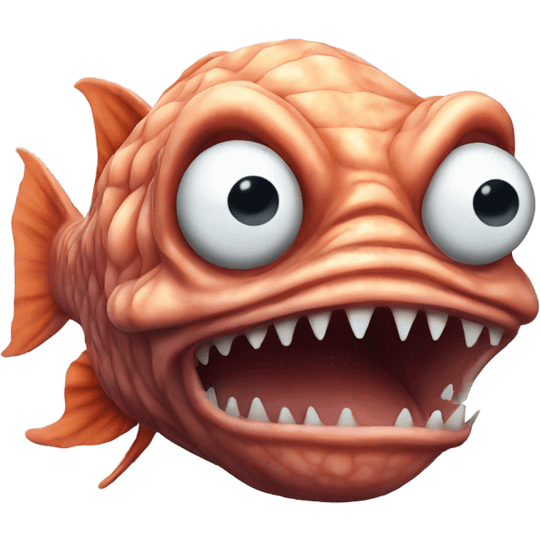 Scary monk fish emoji