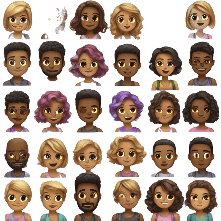 Combine these emojis 💕💜❤️ emoji