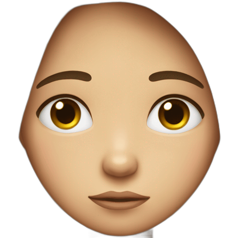 A sad, depressed girl, her hair is short and black, and she has a small mole on her right cheek, under her eye. emoji