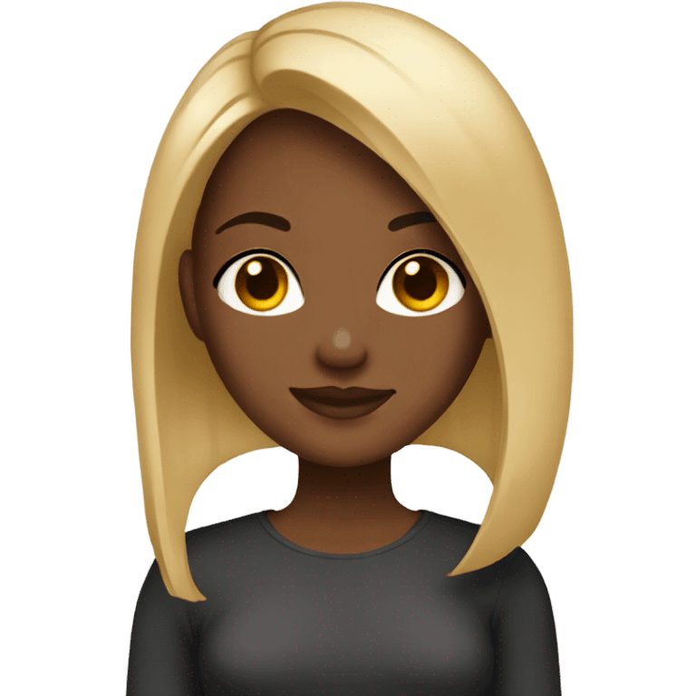 Brownskin girl with straight blond haïr emoji