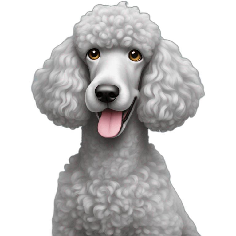 Silver standard poodle emoji