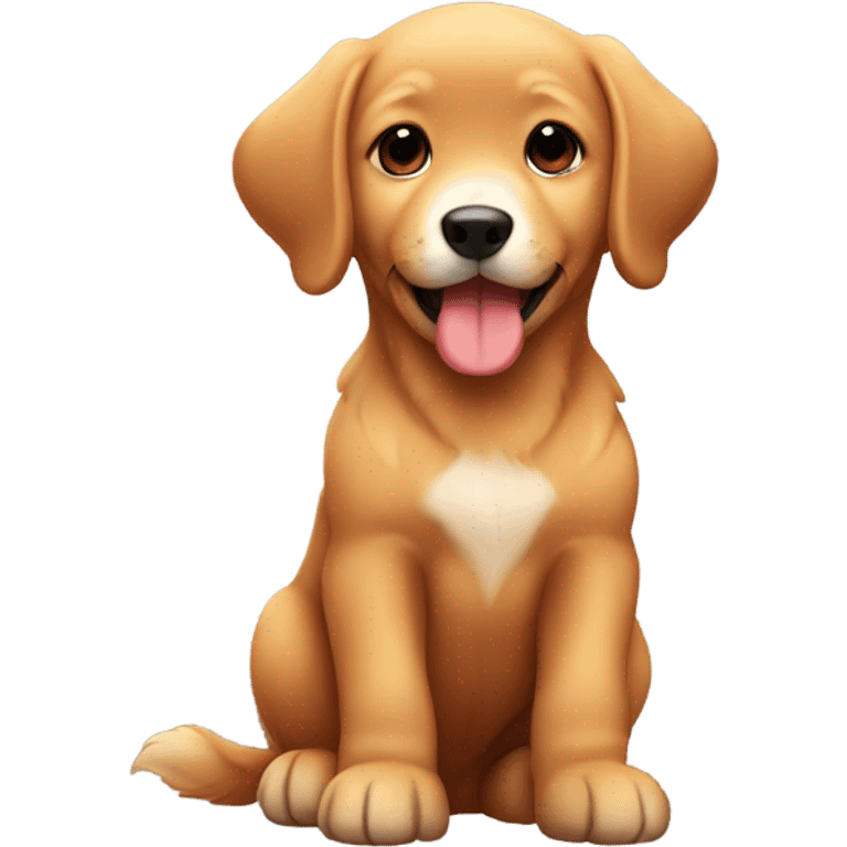 Chibi red retriever puppy emoji