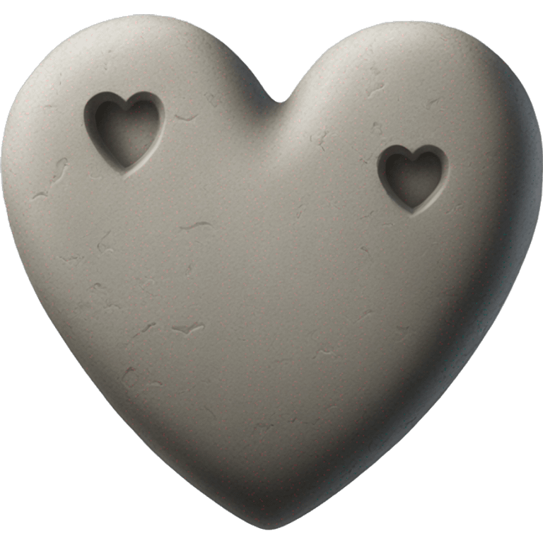 Stone heart emoji