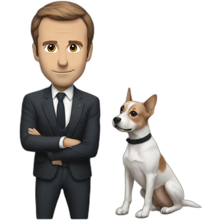 Macron chien  emoji