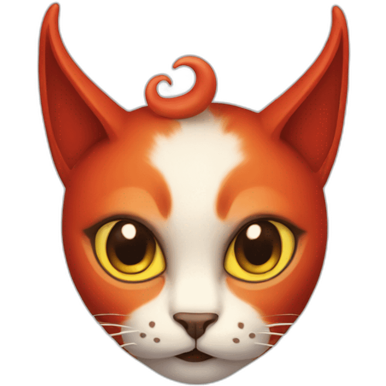 A cat with devil horns emoji