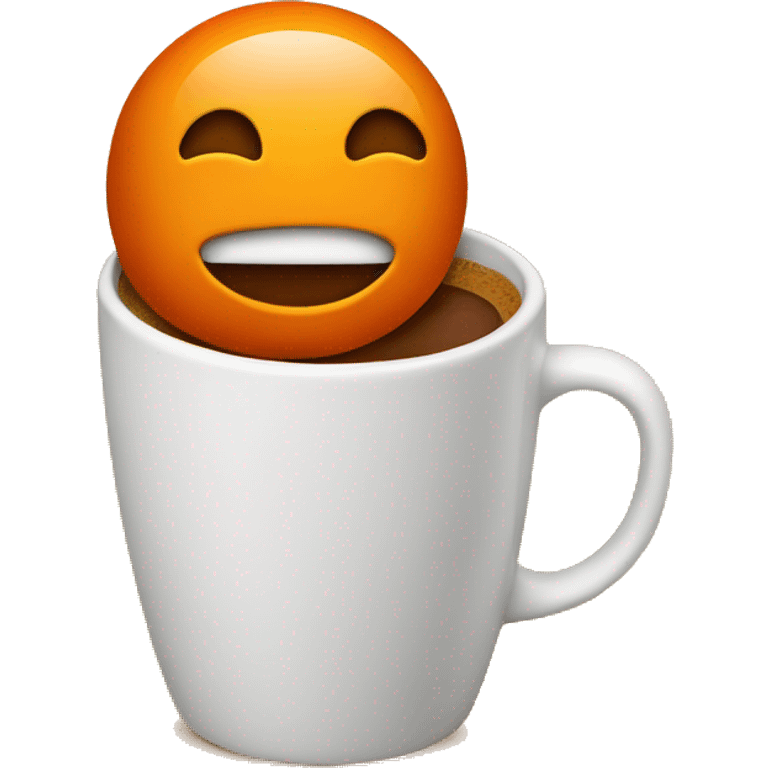 Orange big coffee cup emoji