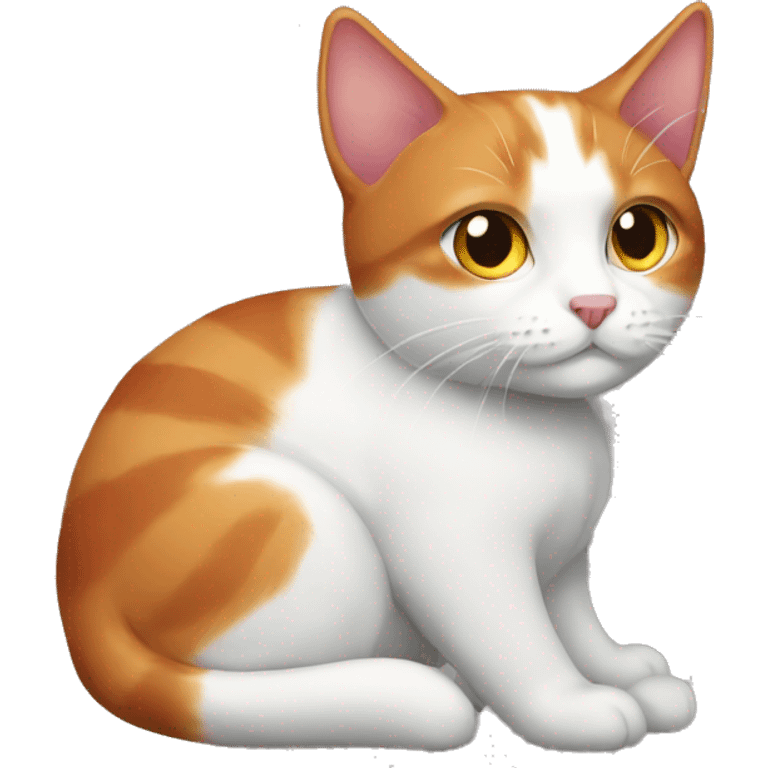 red and white cat emoji