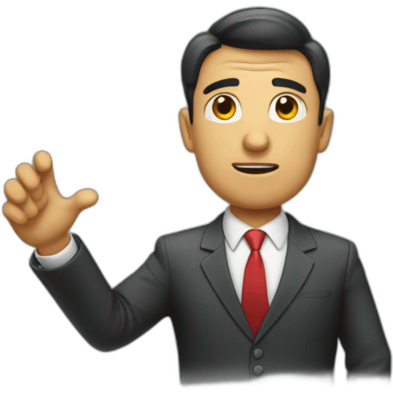 businessman saying no emoji