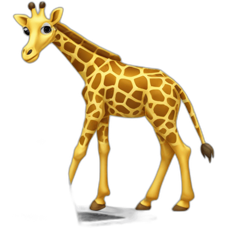 Coding giraffe with laptop emoji