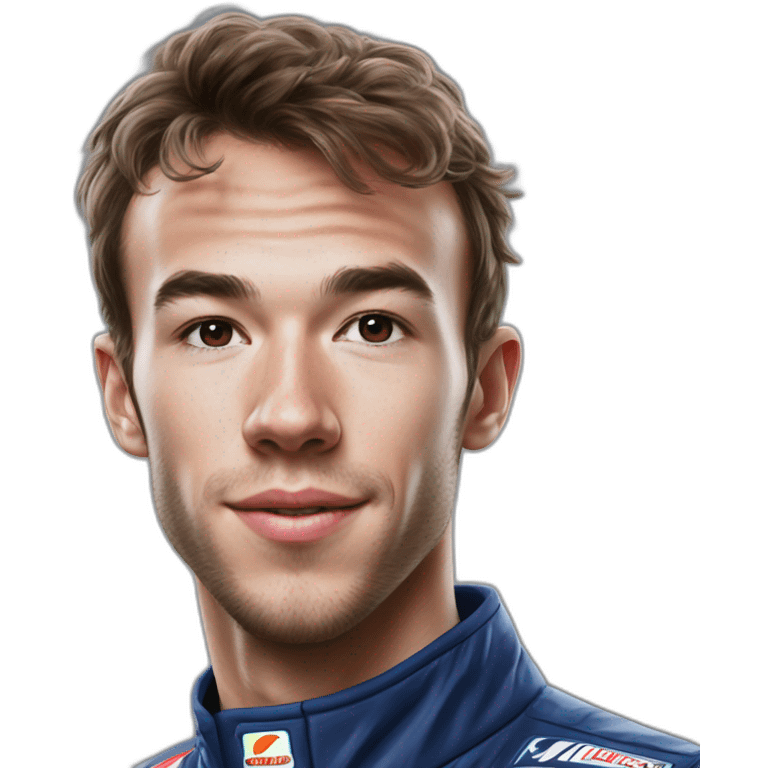 Hyper realistic photo of pierre gasly emoji