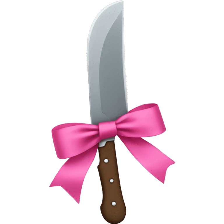 Knife with a pink bow emoji