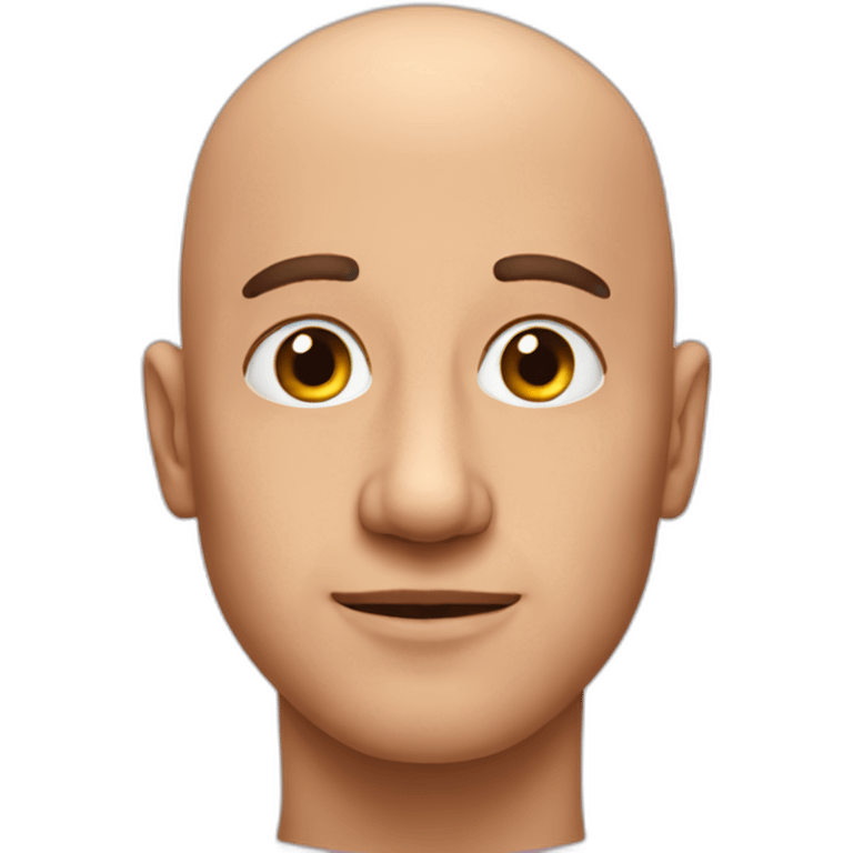 Bald man with 2 noses emoji