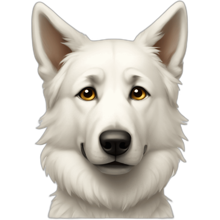 White shepherd sad emoji