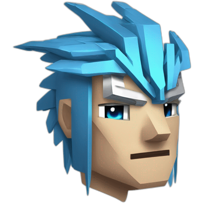 Minecraft Articuno Cyberpunk Head emoji