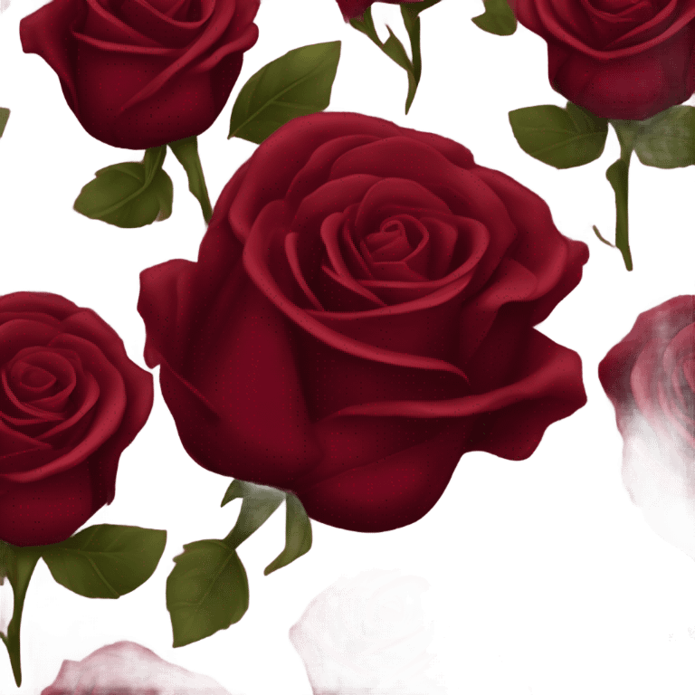 A bouquet of deep red roses tied with a burgundy satin ribbon
 emoji