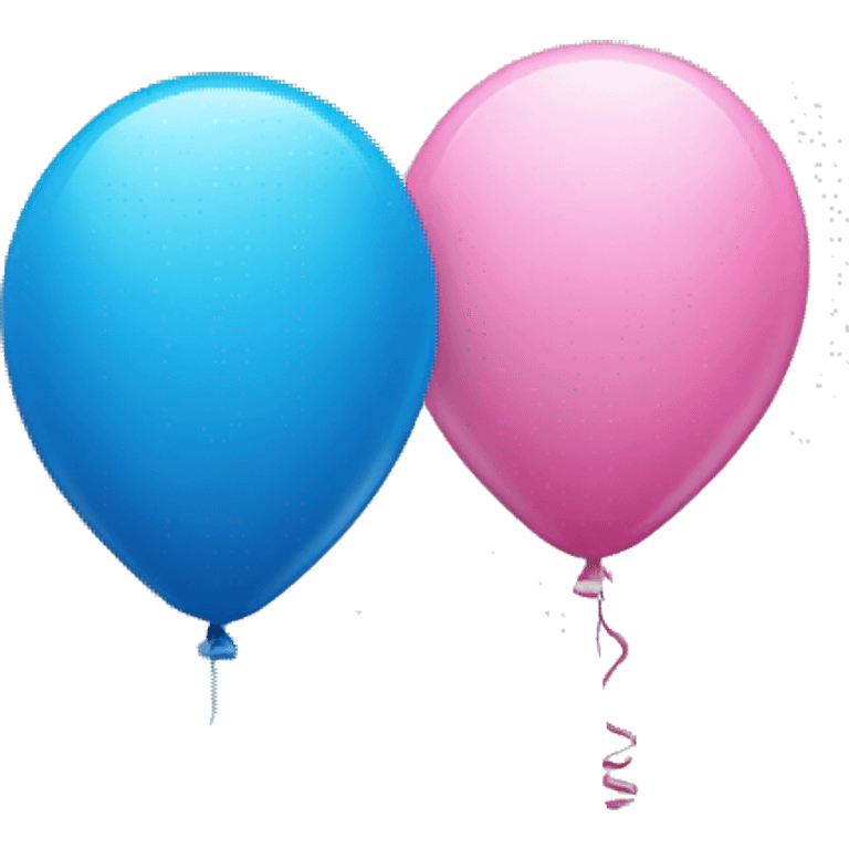 blue balloon and pink balloon emoji