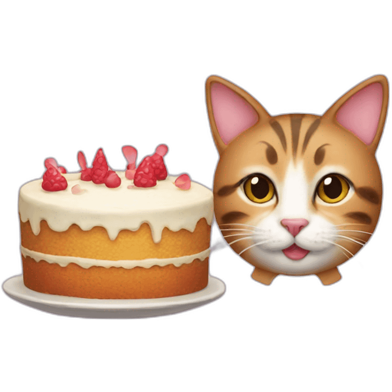 Cat and cake  emoji