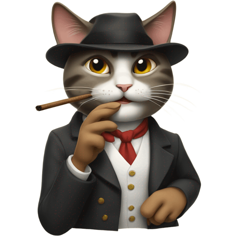 Cat smoking a cigar emoji