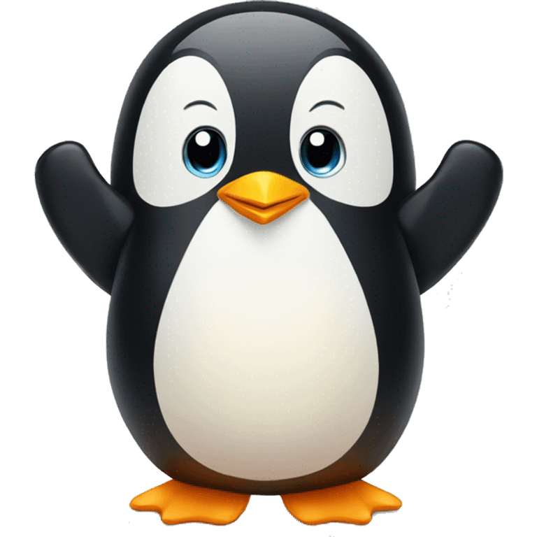 Penguin showing thumbs up  emoji